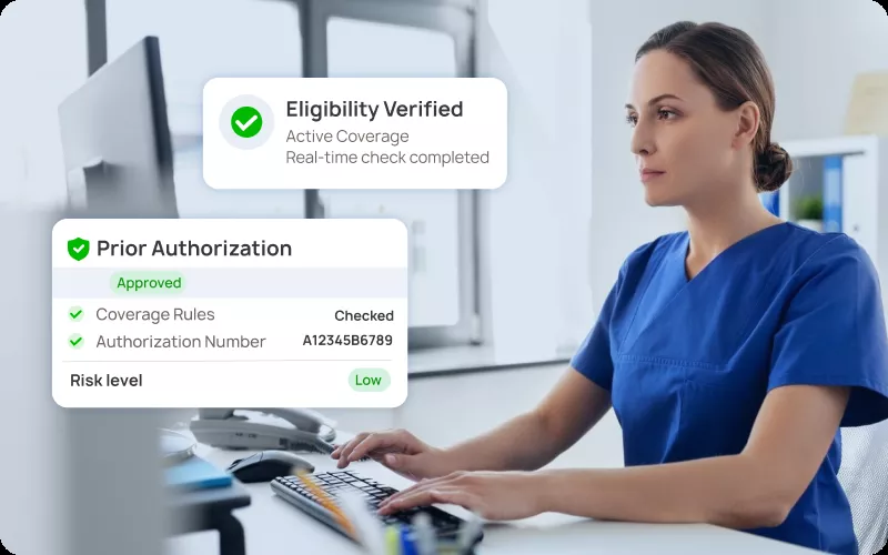eCareRCM real-time eligibility verification across 1,800+ payers